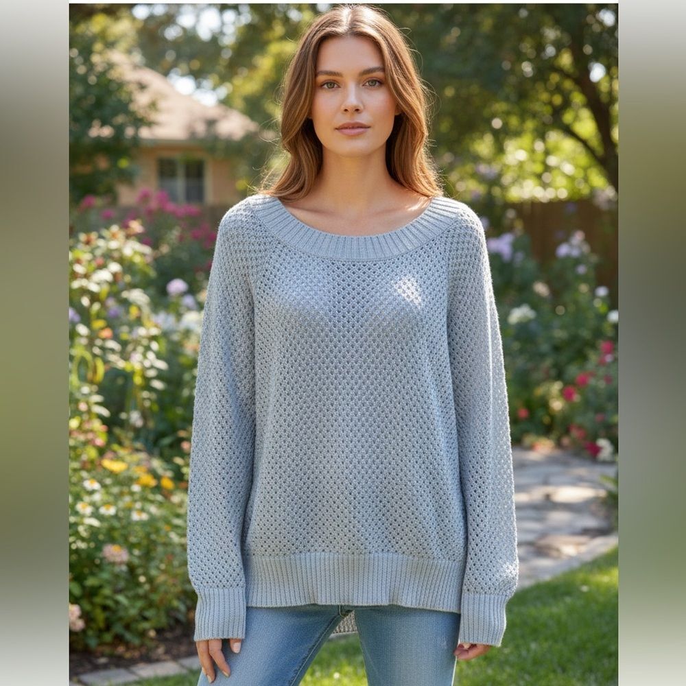 Take 50% OFF- ALYX Silver Sparkle Metallic Pullover Sweater, Size-S